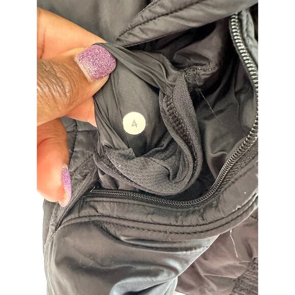 Lululemon Black Gray Reversible Lightweight The Bomb Bomber Jacket Size 4 - Picture 3 of 15